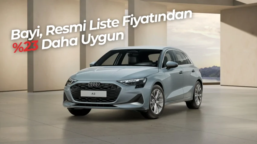 Audi A3 Sportback TFSI 110 kW Advanced S tronic En Uygun Bayi Fiyatı – Sıfır Araç